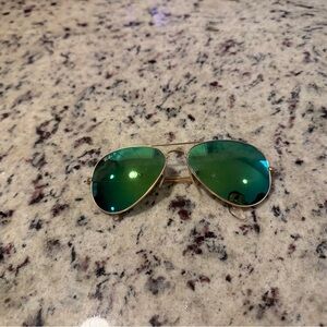 Ray Ban Green Aviator Sunglasses Polarized